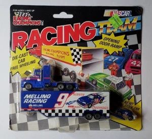 '91 Racing Champions Bill Elliot #9 Die-Cast Cab Free Wheeling w/ Mini Stock Car - Picture 1 of 4