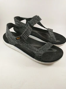 Teva Terra Float Size 11 Black Knit Strap Hook And Loop Sandals 1091592 - Picture 1 of 7
