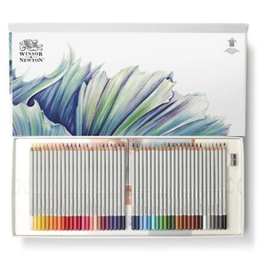 SET 50PZ. MATITE COLORATE WINSOR&NEWTON + BLOCCO + TEMPERAMATITE KIT REGALO 2022 - Foto 1 di 4