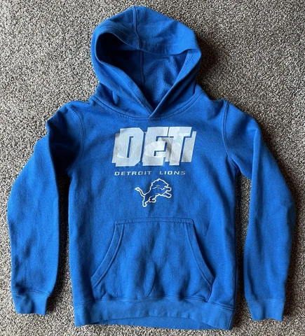 DETROIT LIONS NFL Apparel HOODIE SWEATSHIRT Size Youth M 10-12 Football Pullover Cover