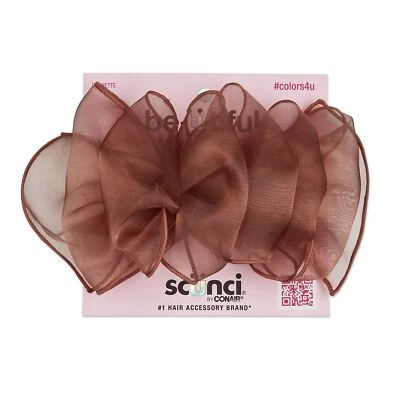 Scunci be-u-tiful Chiffon Bow Barrette Clip, Taupe, 1-Piece - Image 1 of 4