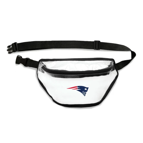 New England Patriots Clear Fanny Waist Pack, NFL Stadium Approved Cover