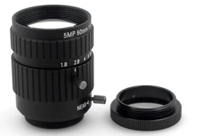 Camera Lens 5MP Focal Length 50mm F1.8 C Mount FOV 6.7° Format 2/3" - Picture 1 of 1