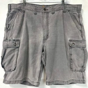Pantaloncini cargo CARHARTT grigi relaxed fit larghi invecchiati uomo 44 utility thrashed - Foto 1 di 7