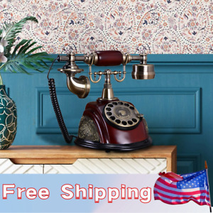 Vintage Style Handset Rotary Phone Retro Telephone Antique Old Fashioned Redial