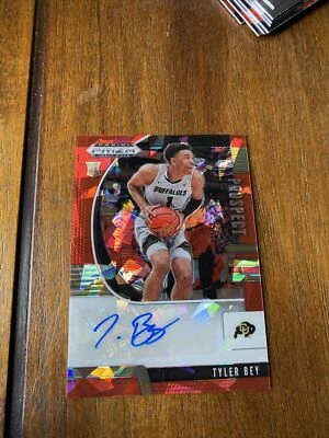 2020-21 Prizm Draft Picks Tyler Bey Red Ice Cracked Prizm Auto # PA-TB Mavericks - Image 1 of 2