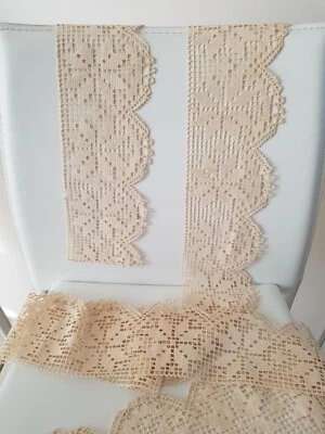 ANCIENNE BANDE DE DENTELLE BRODERIE JOURS - COULEUR ECRUE - Photo 1/4
