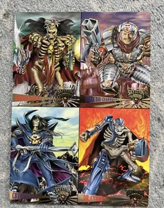 SKELETON WARRIORS 1995 Fleer Ultra 4 Karten Promo Komplettblatt Baron Dark Grims - Bild 1 von 6