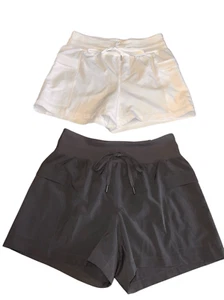 2 Calia journey collection mid rise golf shorts true light fabric black white XS - Picture 1 of 6