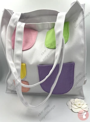 New CHANEL Chance w/ 5 Pockets Tote Bag Canvas White Novelty GWP - Image 1 of 4