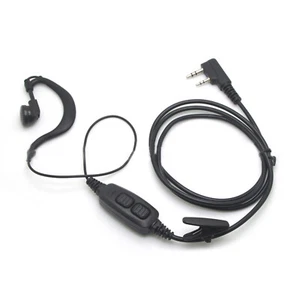 PTT Earpiece Headset Earbuds w/ Microphone Mic For Baofeng BF-UV5R UV-89 Radio - Zdjęcie 1 z 9