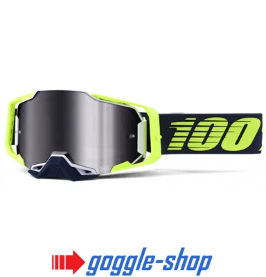 100% Percent ARMEGA Gafas de Motocross - Deker Azul / Ultra HD Plata Lentes - Imagen 1 de 3