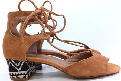 BETTYE MULLER сандалии BETHANY галстук лодыжки туфли каблуки замши sz 6 открытый носок - Изображение 1 из 4