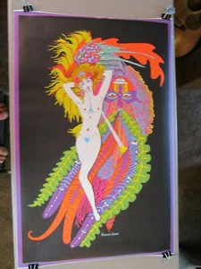 Vintage Original 1969 Blacklight Poster 23"x35" Psychedelic Signed Mint - Picture 1 of 6