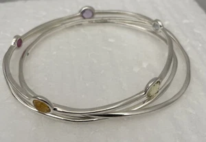 ¡NUEVO W ETIQUETAS! JUEGO DE BRAZALETES IPPOLITA ROCK CANDY 925 DE 3 IN ARCO IRIS Y RET LISO. 695 - Imagen 1 de 12