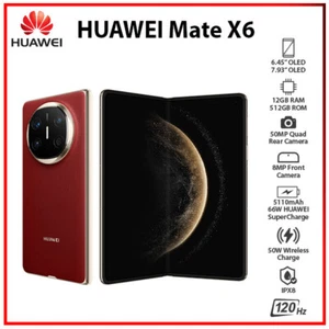 (New) Huawei Mate X6 RED 12GB+512GB Dual SIM Unlocked Android Cell Phone - Picture 1 of 7