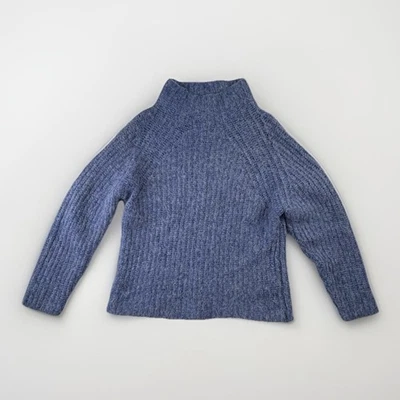 Suéter para mujer Hugo Boss Izzatta grueso tejido cuello embudo azul talla S Foto 1 de 4