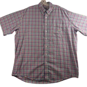 Cinch Mens XL Short Sleeve Button Down Multicolor Plaid Cowboy Western Shirt - Picture 1 of 14