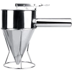 Stainless Steel Pancake Batter Dispenser, Funnel Dispenser with Stand for Tak... - Picture 1 of 6