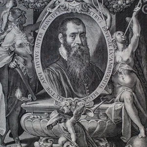 Egidius Sadeler Porträt Pieter Brueghel Original Kupferstich nach Spranger 1606 - Bild 1 von 4