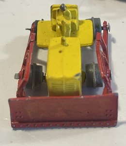 Matchbox Lesney Moko 18a Yellow Caterpillar Red Blade Bulldozer VG Made In Japan - Picture 1 of 6