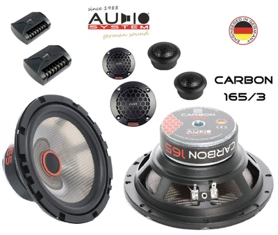 Audio System CARBON 165/3 3-Wege Komponentensystem Lautsprecher Set 16,5 cm 6,5” - Bild 1 von 4