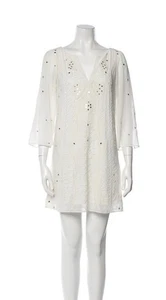 Alice + Olivia white beaded tunic dress NWT Sz SP Bridal Night Out - Picture 1 of 17