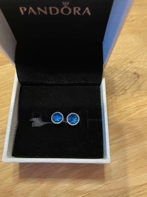Pandora Ohrstecker - blau Zirkonia - Sterlingsilber - Bild 1 von 3
