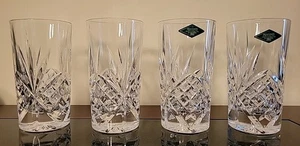 Set of 4 Shannon Godinger Elegant Lead Crystal Highball/ Drinking Glasses EUC - Picture 1 of 8