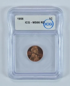 1956 Lincoln Wheat Cent MS66 RD ICG *8736 - Picture 1 of 5