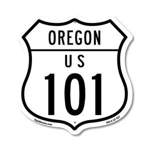 Oregon Route Marker Shield Sign Us 101 Shield Shaped Sign Weather Resistant - Picture 1 of 41