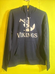 St Joseph By The Sea High School Vikings Unisex Hooded Sweatshirt Small Navy Blu - Picture 1 of 2