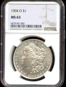 1904 O Morgan Silver Dollar - Picture 1 of 2