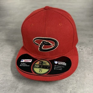 Vintage Arizona Diamondbacks Hat New Era Cap 7 5/8 Red Cool Base USA Made 2000s - Picture 1 of 8