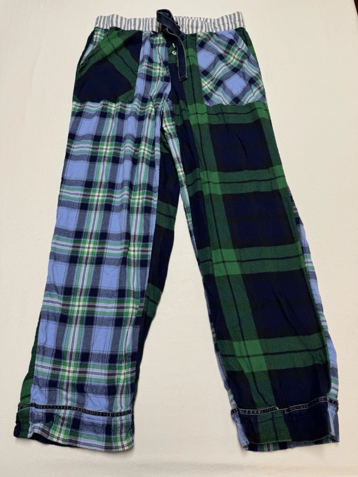 Aerie Mujer M Reg Patchwork Pijama Cuadros Lounge Pantalones Azul Y Verde Foto 1 de 4