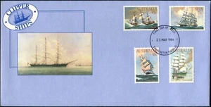 1984 Australia Clipper Ships Set Of 4 Stamps First Day Cover, Very Good Cond - Picture 1 of 1