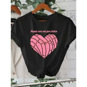 Women's Happy Mother's Day T-shirt,"Mom, You're My Dessert" Love Printed T-shirt - Picture 1 of 12