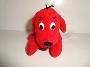 Clifford The Big Red Dog Plush Beanbag 2003 Wendy's Kids Meal Toy 4" Long - Imagen 1 de 7