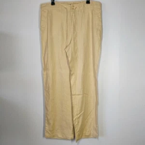 Lauren Ralph Lauren reines Leinen Hose weites Bein beige Lagenlook Beachy Gr. 14W - Bild 1 von 13