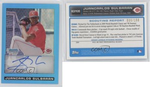 2009 Bowman Chrome Prospects Blue Refractor Juan Carlos Sulbaran Juancarlos Auto