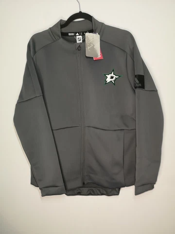 Adidas Dallas Stars Game Mode Bomber Full Zip Gray Jacket EB7330 Women's Size XL Cover