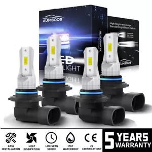 For Honda Civic HF Sedan 4-Door 1.8L 2012-2015 LED Headlight Bulbs Kit 9005 9006 - Picture 1 of 16