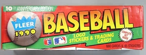 1990 Fleer Baseball Logo Stickers & Trading Cards Complete 10th Anniversary Set - Picture 1 of 5