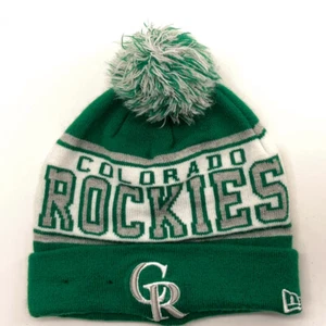 New Era Colorado Rockies Winter Hat Spell out pom pom - Picture 1 of 8