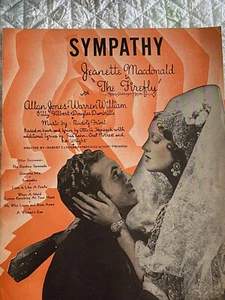 SYMPATHY 1940 SHEET MUSIC - JEANETTE MACDONALD & ALLAN JONES - Picture 1 of 2