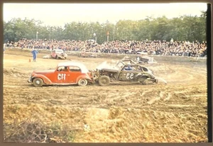 Modified Stock Car Race/Dirt Track Racing Late 60’s (7) Slide Photograph Lot (B) - Picture 1 of 7