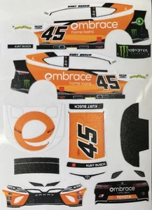 Custom 2022 Kurt Busch #45 Embrace Loans 1/64 Scale NASCAR Peel & Stick Decals - Picture 1 of 1