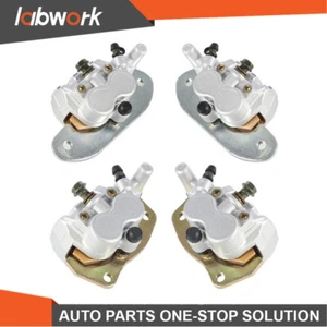 Labwork Front & Rear Brake Calipers For Yamaha Rhino 700 YXR70 With Pads 08-13 - Picture 1 of 11
