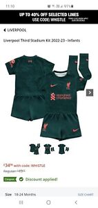 Genuine Liverpool Junior Nike Home Kit 22/23 With Socks