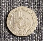 2002 Isle of Man 20p Twenty Pence Coin Rushen Abbey